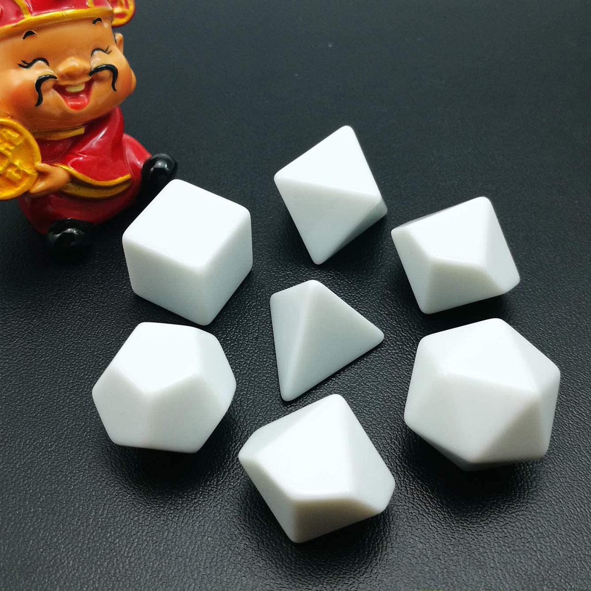 Board Game Loop - 7 unids/set dados redondeados en blanco
