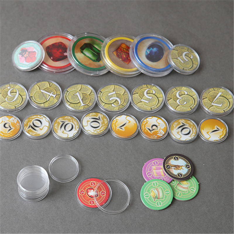 Board Game With Chips - 20/50 Uds 15 tamaños 18-45mm cápsulas