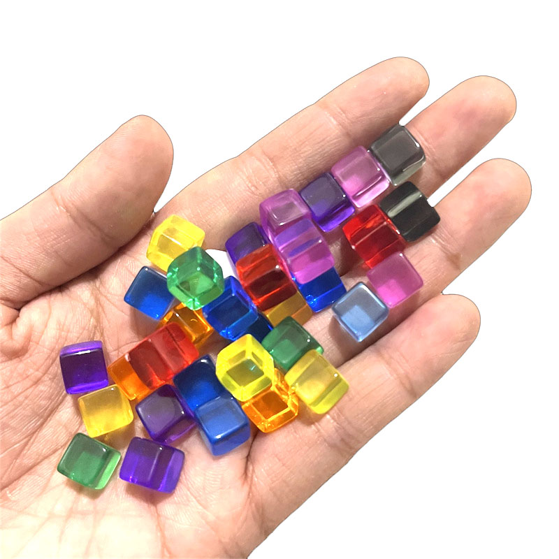 100 unids/set 8mm cubo transpa - Board Game Loop reseña y precio